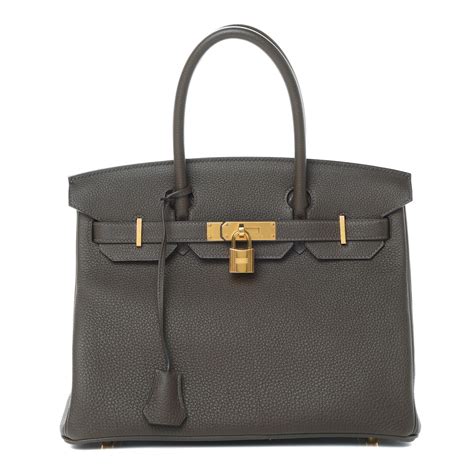 HERMES Togo Birkin 30 Vert De Gris 